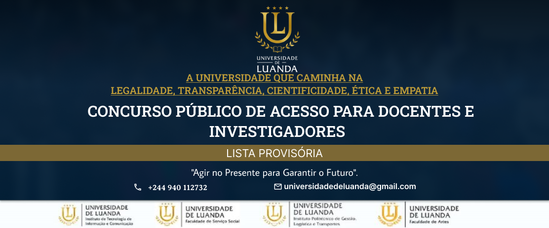 LISTA PROVISÓRIA DE CANDIDATURAS do CONCURSO PÚBLICO DE ACESSO para DOCENTEs E INVESTIGADORes (1)